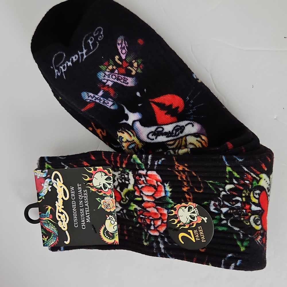Ed Hardy NWT Men's 2pk Crew Socks
